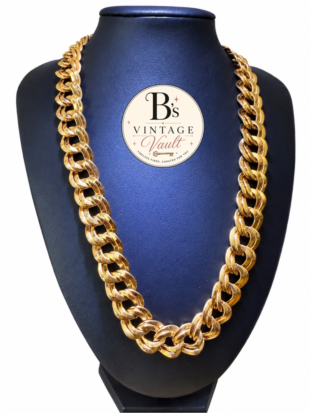 Vintage Classic Gold Curb Chain Necklace by Monet